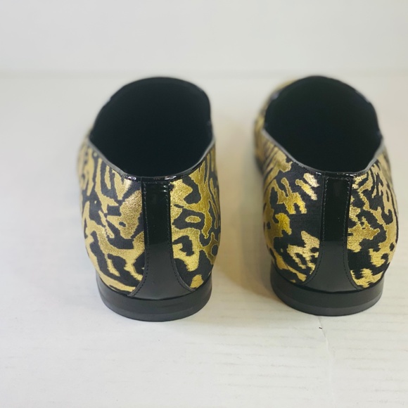 JIMMY CHOO GOLD & BLACK LOAFER SIZE 10 main image 3